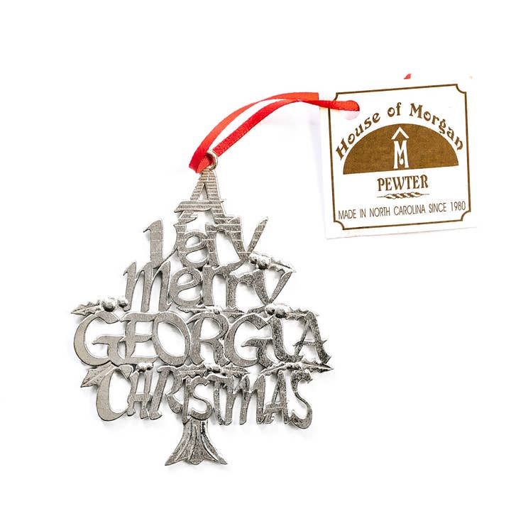 House of Morgan Pewter - Wholesale Ornament - Merry Georgia kerstornament - Georgia Gifts4