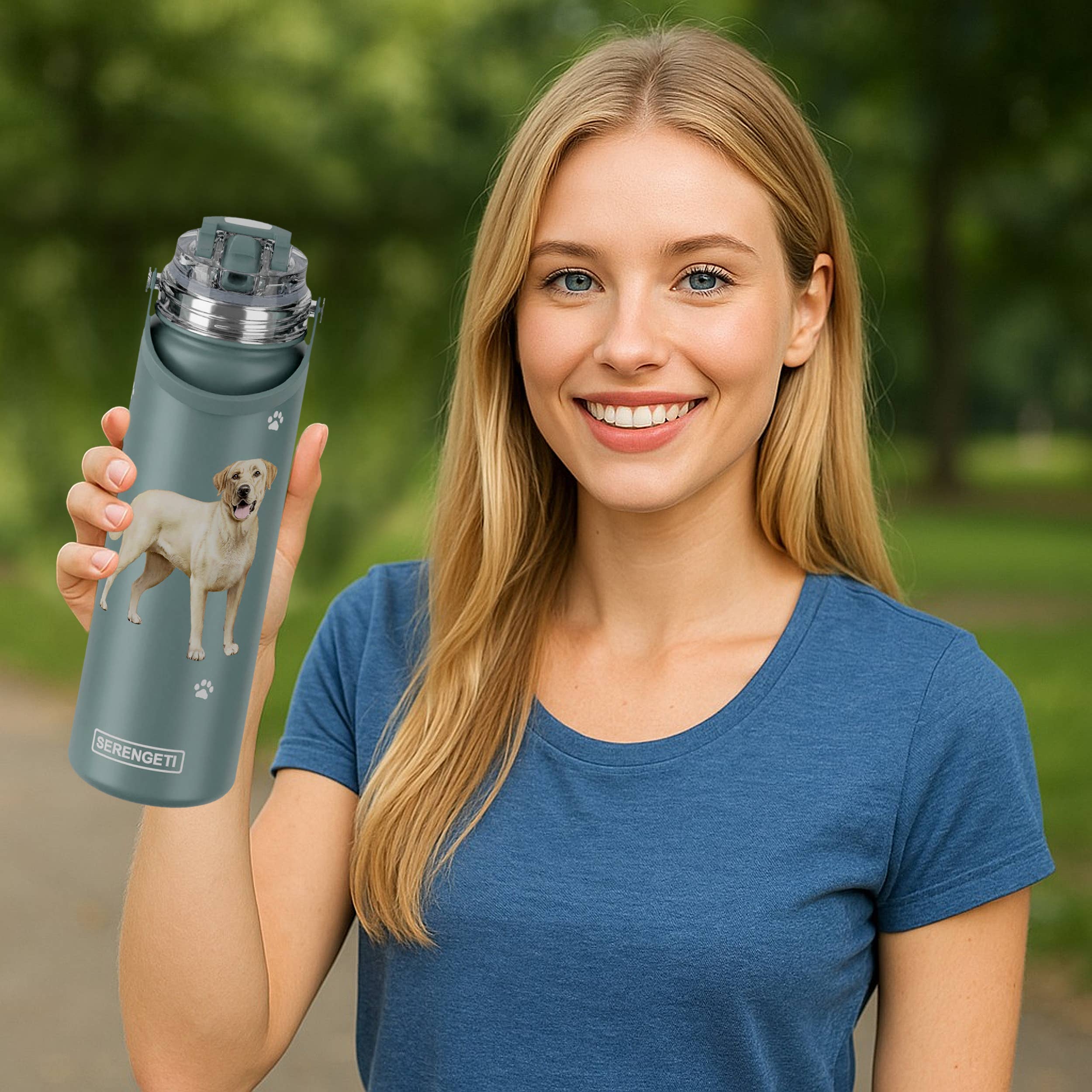 E&S Pets - Vente Bouteilles d'eau - Labrador, jaune, bouteille d'eau en acier inoxydable, 24 oz2