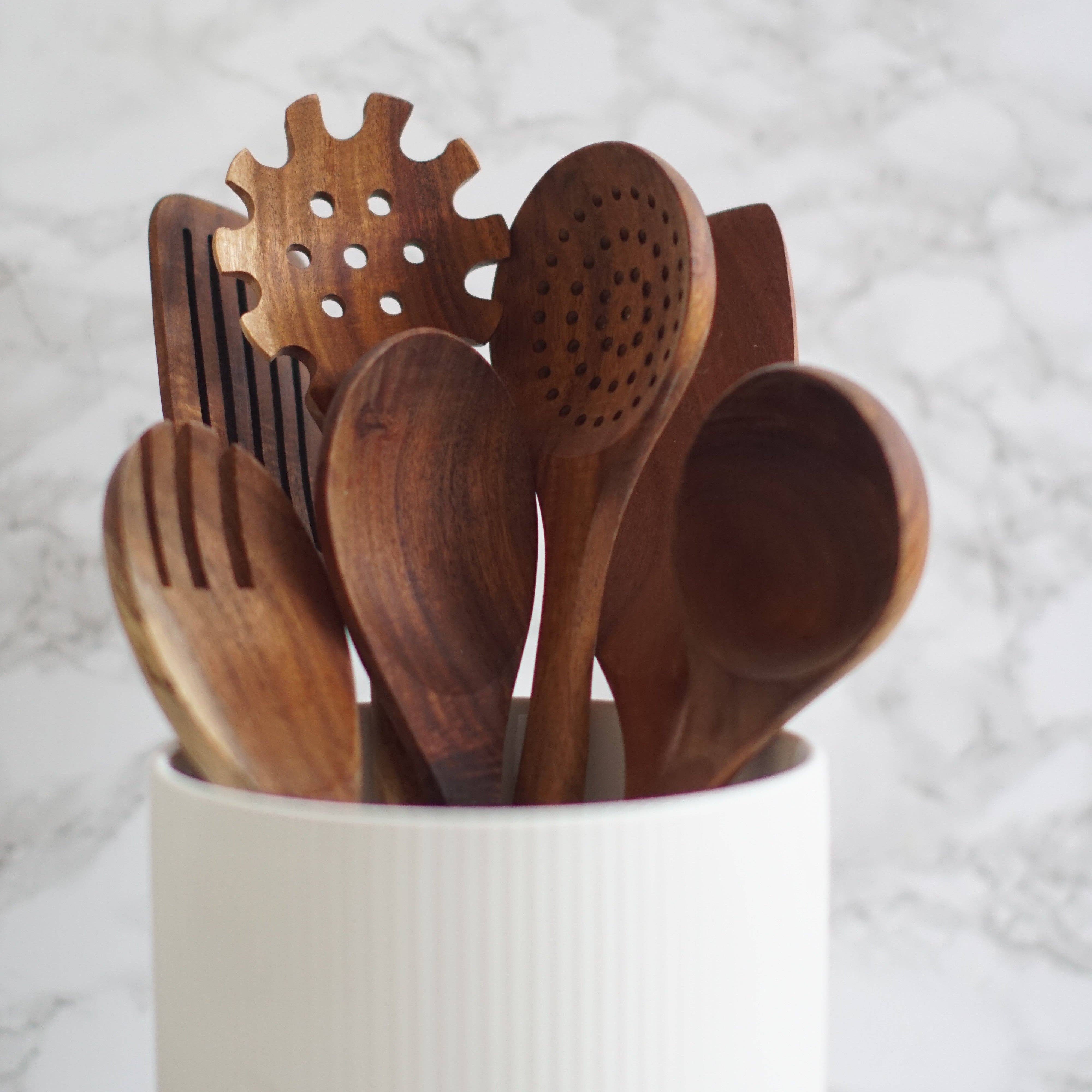 So At Nature – wholesale Kitchen utensil set – Wooden Kitchen Utensils Set And Rotating Pot2