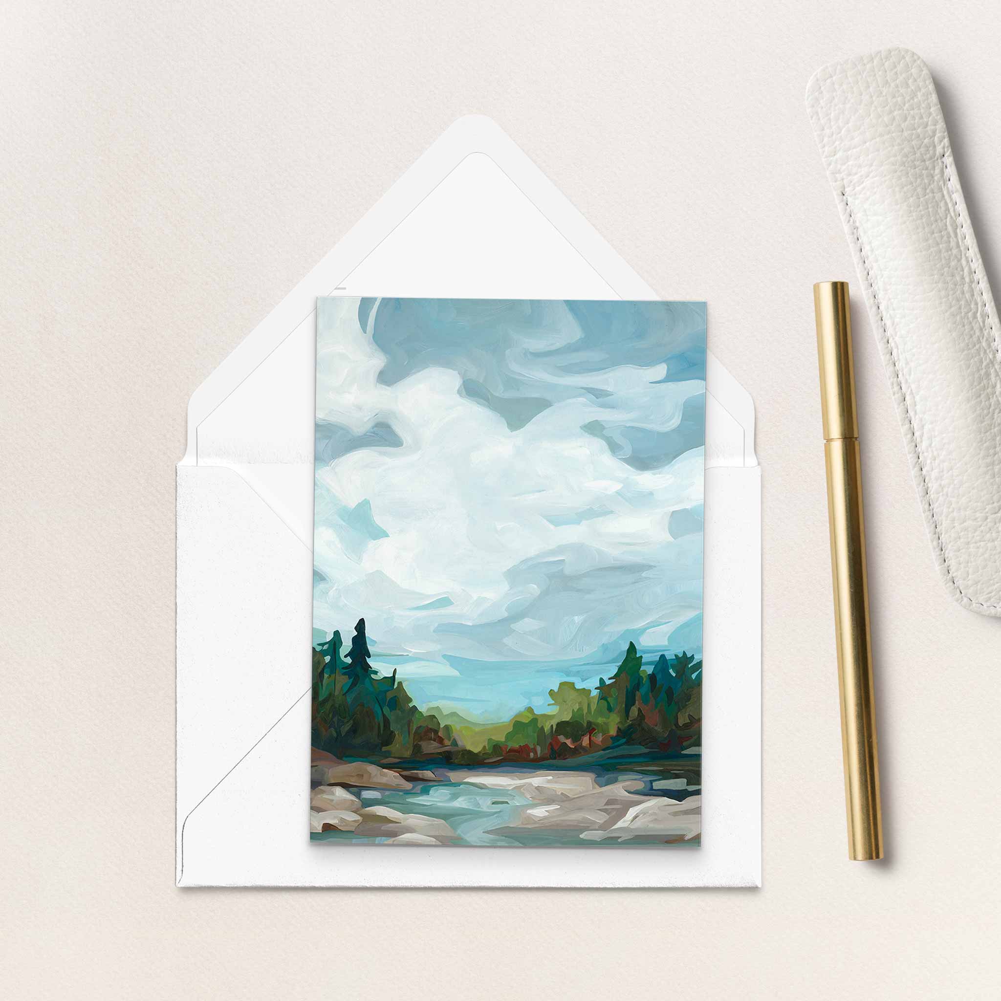 Susannah Bleasby Art - Wholesale Everyday Greeting Card - Forest Lake Painting | Fine Art Greeting Card | Art Card2
