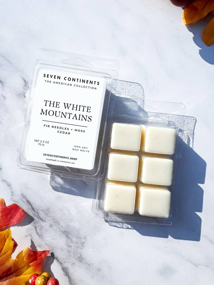 The White Mountains - Fall Soy Wax Melt - New Hampshire for wholesale by Seven Continents