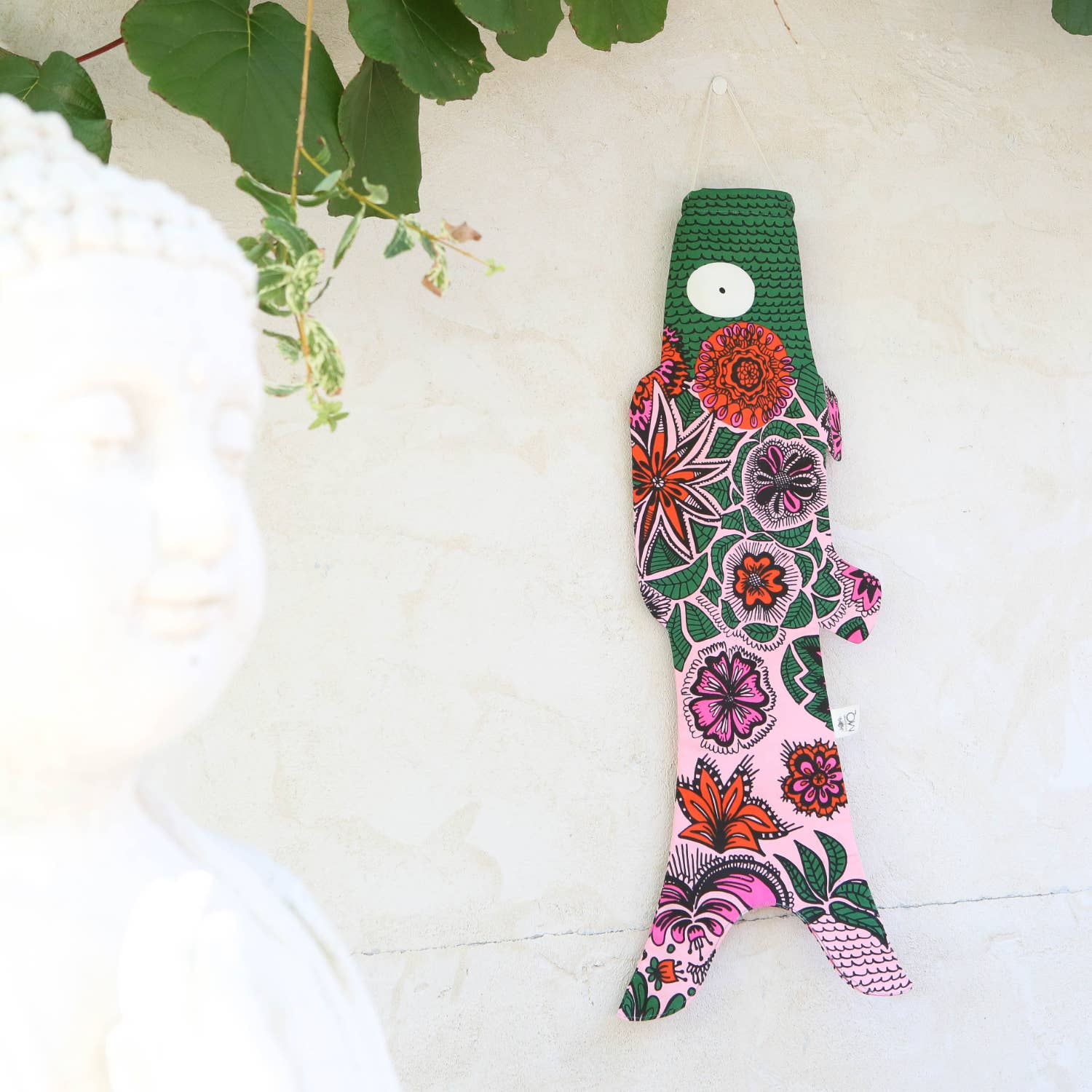 MADAME MO – Engroshandel 3D-vægkunst – Pink Blossom Koinobori - vægdekoration5