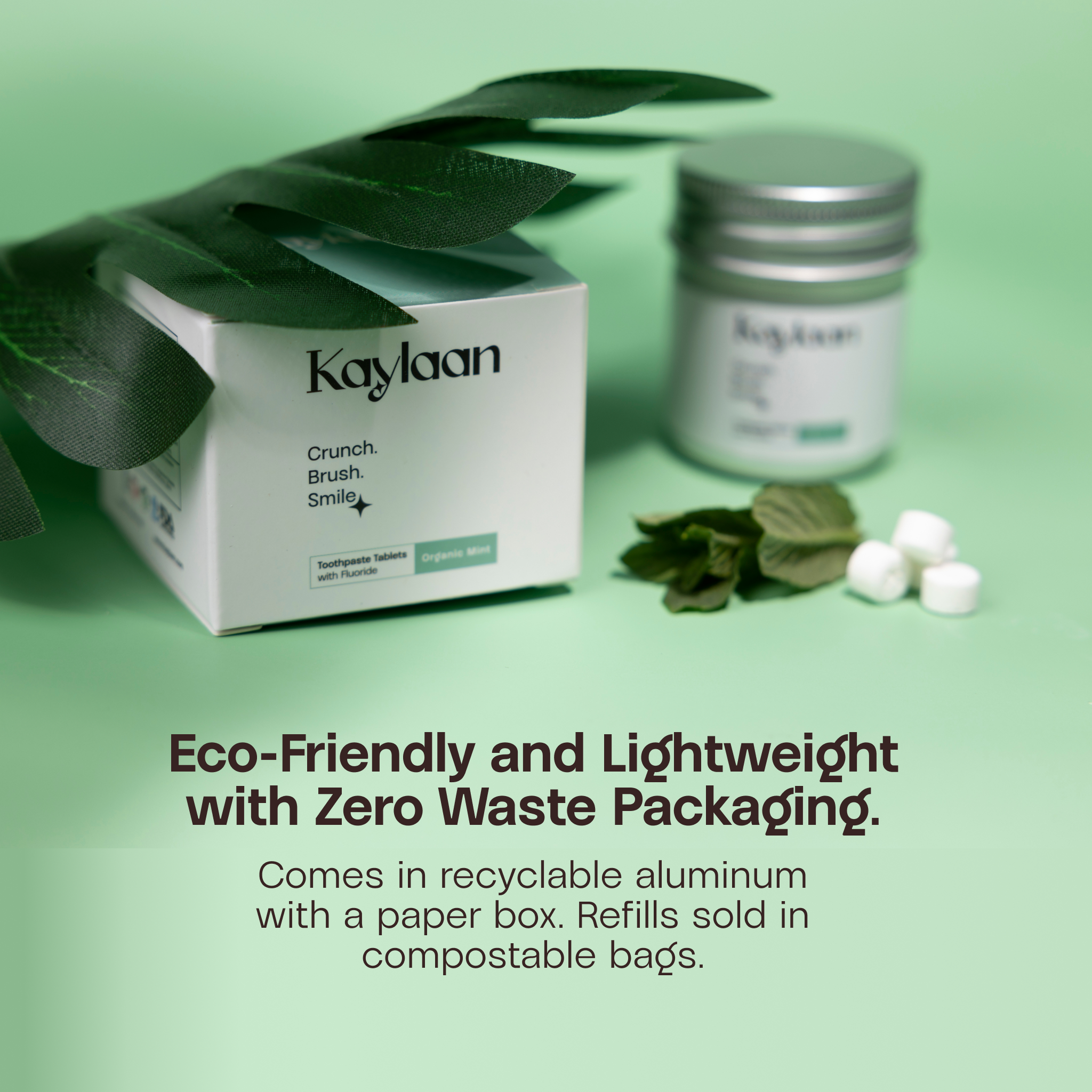Kaylaan Toothpaste and Mouthwash Tablets – Engroshandel Tandpasta – Kaylaan Tandpastatabletter uden Fluor | Mint | 90 stk.3