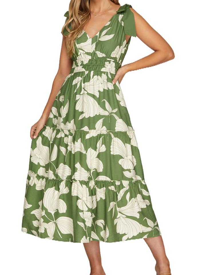 Printed Midi Dress for wholesale by Vanilla Monkey