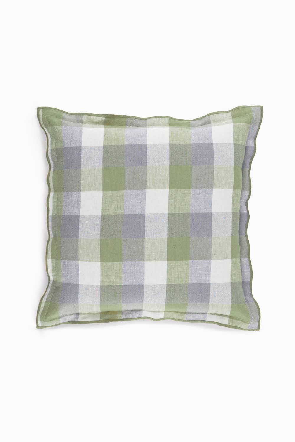 Live Linen – Almofada de cadeira por atacado – Capa de Almofada em Linho com Padrão de Xadrez Gingham – Estilo Natural4