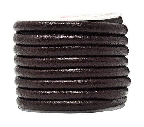 Mandala Crafts - Wholesale Craft Supplies - Mandala Crafts Round Cowhide Genuine Leather String Cord, Natural Rawhide Rope for Jewelry Making, Kumihimo Braiding, Shoelaces33
