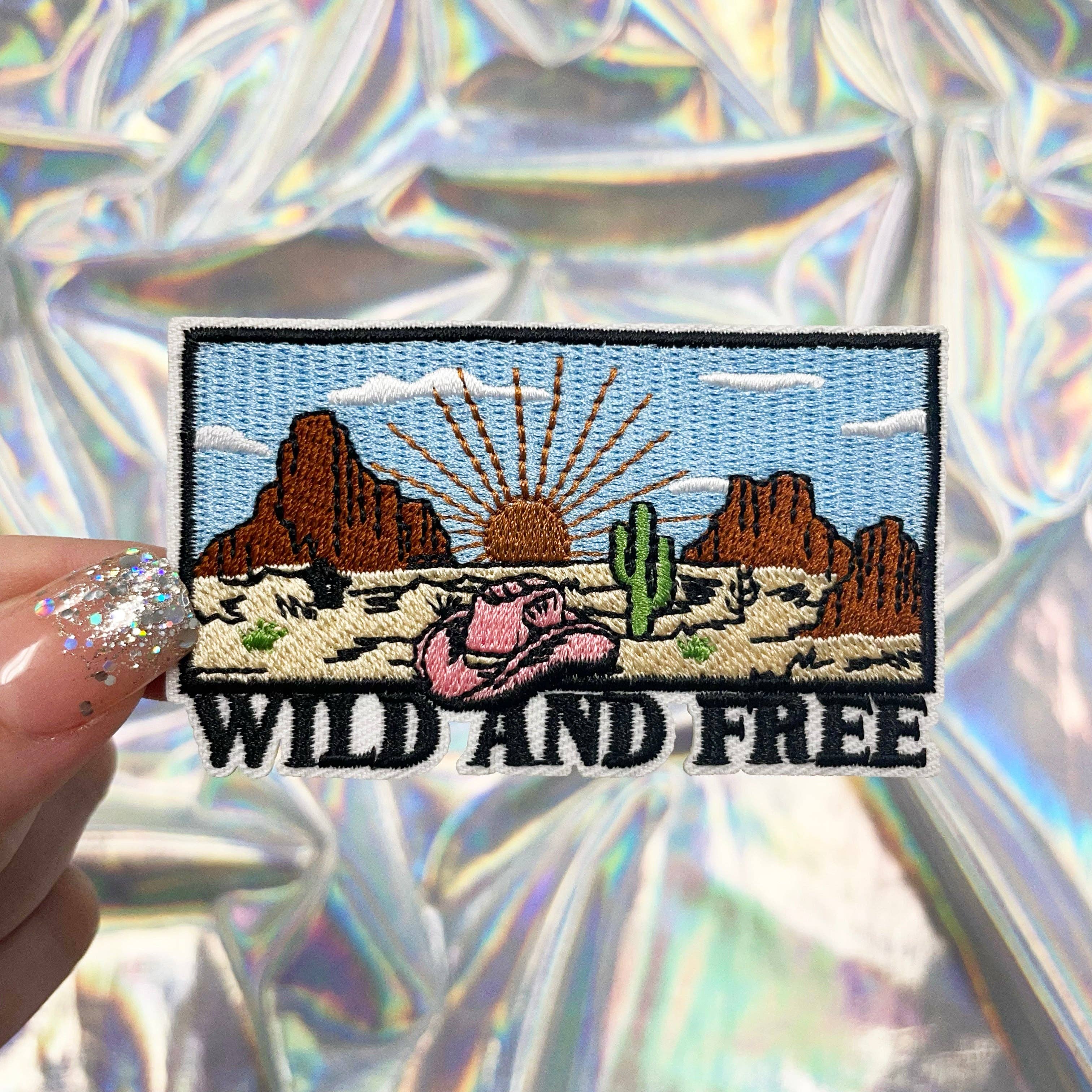 The Crafty Engineer – wholesale Lapp – Wild and Free Desert Scene Iron On Patch