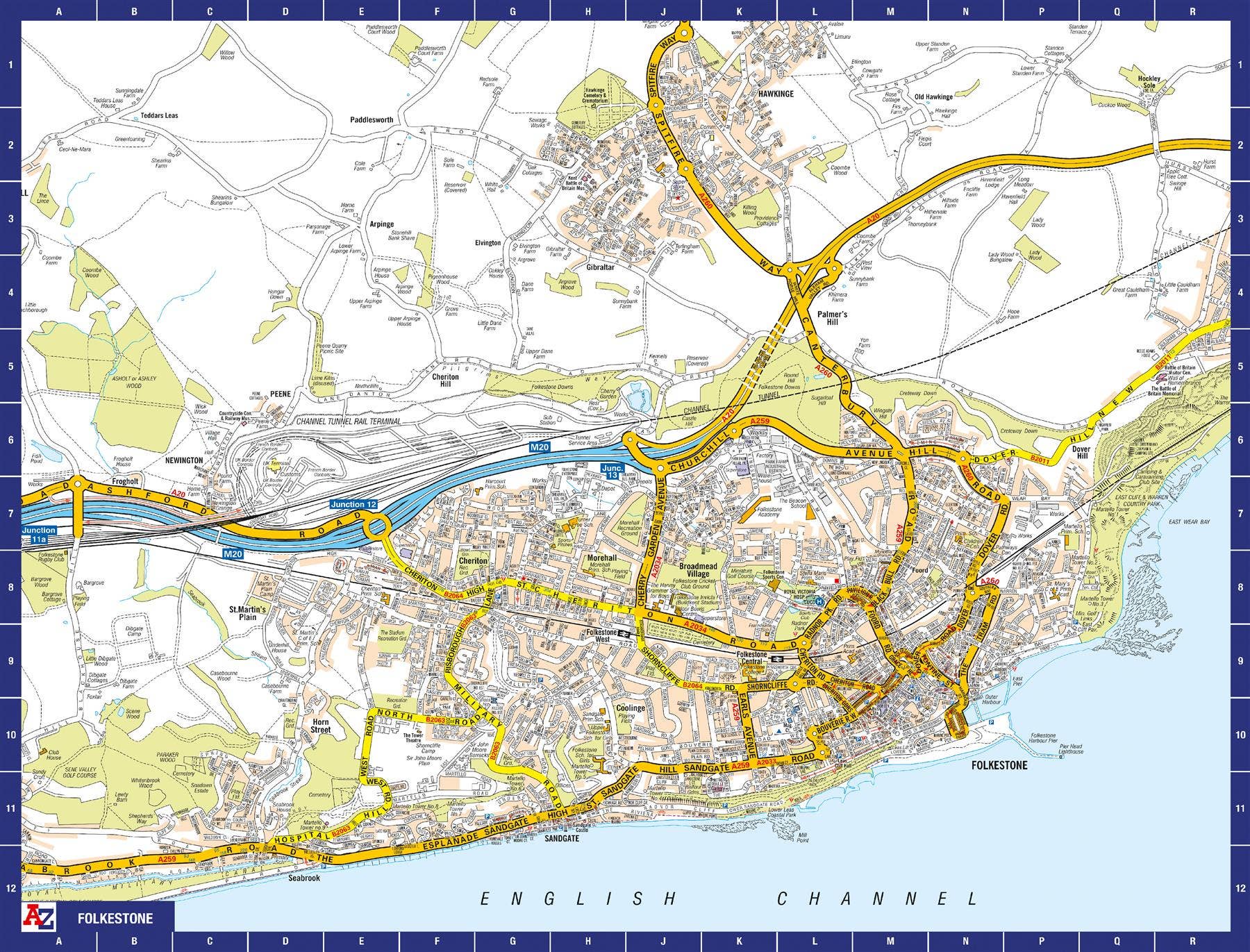 All Jigsaw Puzzles – wholesale Puzzle – Adult – A to Z Map of Folkestone 1000 Piece Jigsaw1