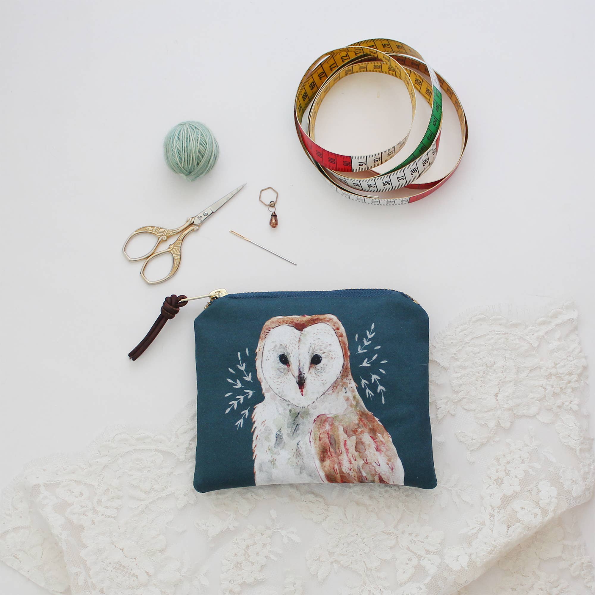 The Blue Rabbit House - Wholesale Makeup/Cosmetic Bag - Oliver the Owl | Zipper Pouch | Cosmetic Bag0