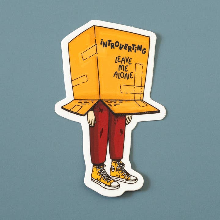 Funny Introvert Sticker for wholesale by RippleSplash Studio