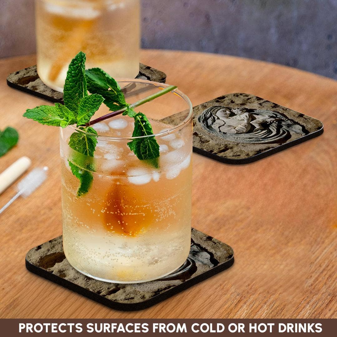 3dRose - Wholesale Coffee Mug - 3dRose, Valletta, Malta. Walled city, Mother and a child fresco on limestone., Coaster9