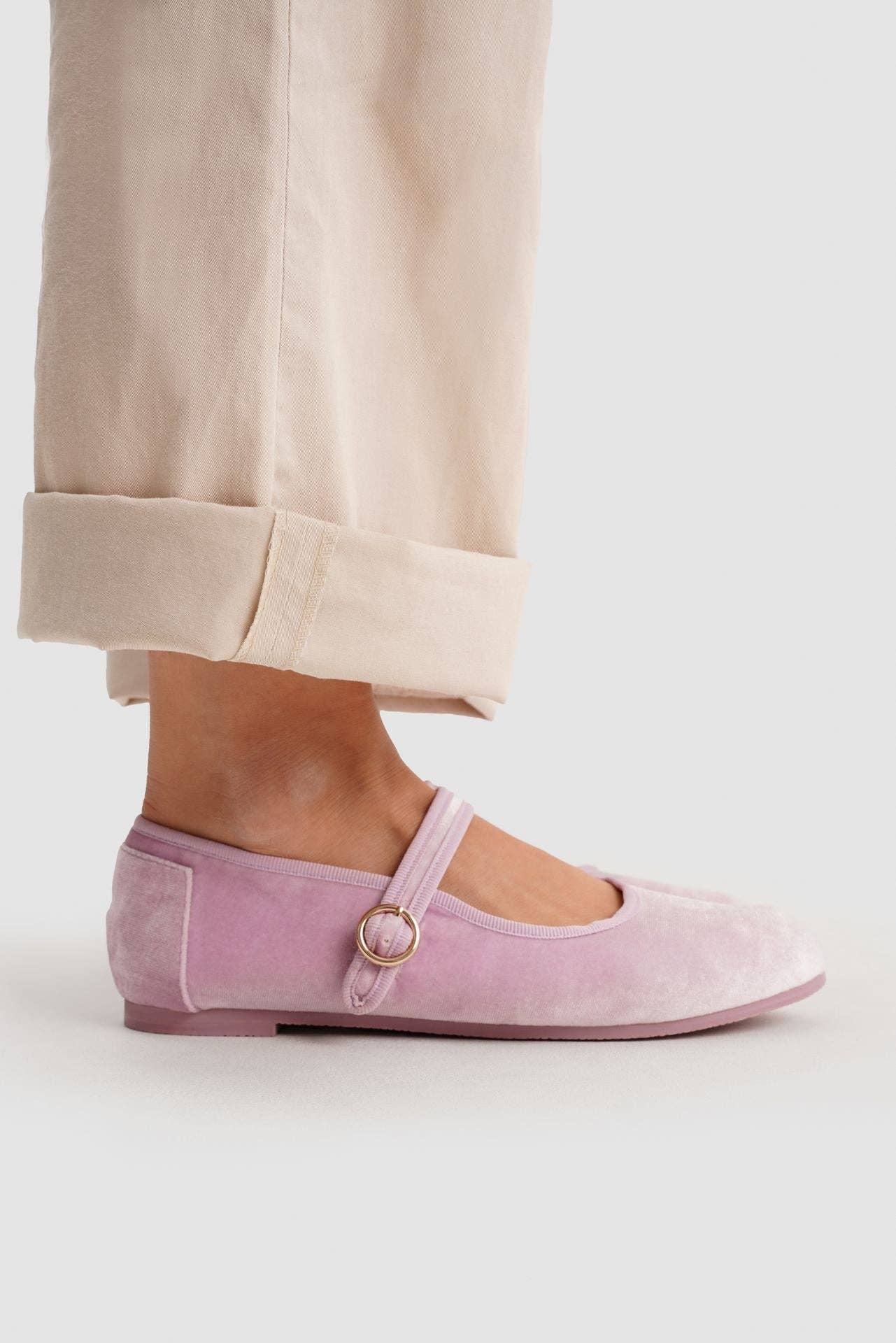 Paez - Wholesale Flats/Loafers - Kids - MARY JANE VELVET IRIS3