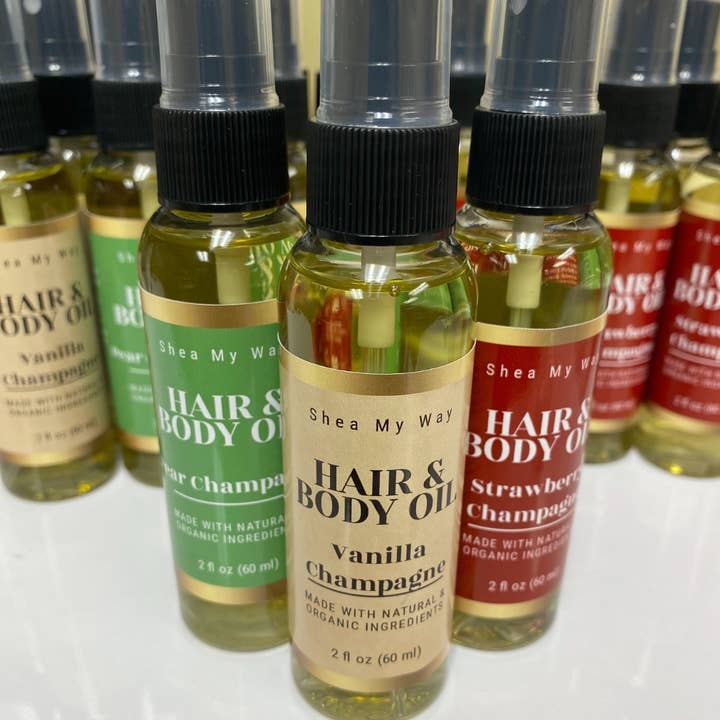 Pear Champagne Hair & Body Oil for wholesale by Shea My Way
