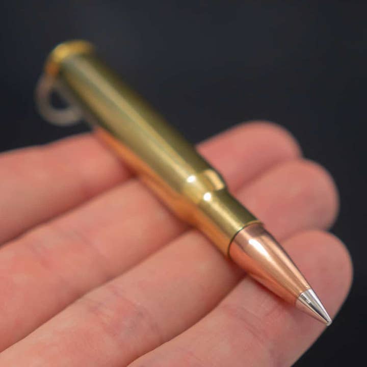 Cartouche Springfield .30-06 en forme de pendentif, pointe argentée pour la vente par Copper and Brass