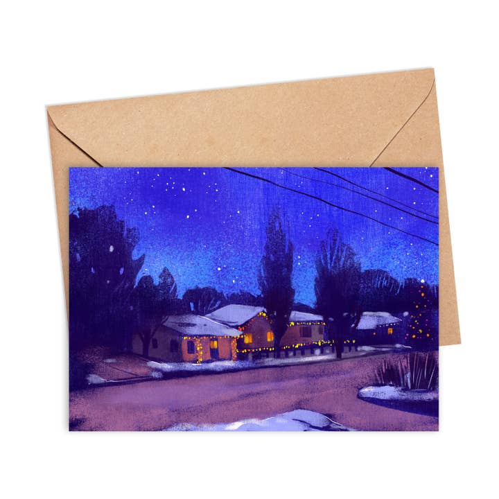 Funkelnde Weihnachtslichter CRD-WIN-14 für den Großhandel von Mikaila Maidment Art & Illustration