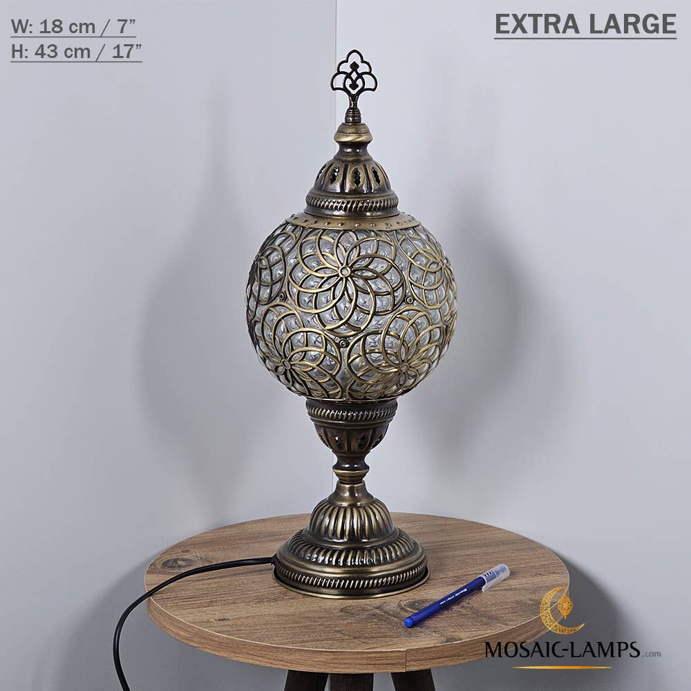 Mosaic Lamps - Wholesale Accent/Desk Lamp - Laser Blown Globe Regular Table Lightings, Desk Lamps, Ottom2