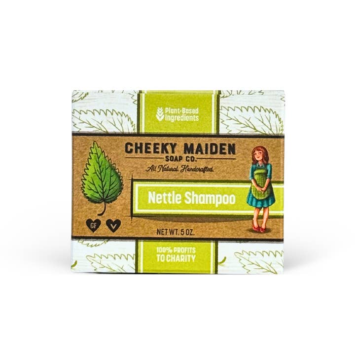 Cheeky Maiden Soap Co - Wholesale Shampoo Puck/Solid Shampoo - All-Natural Nettle Shampoo Bar2