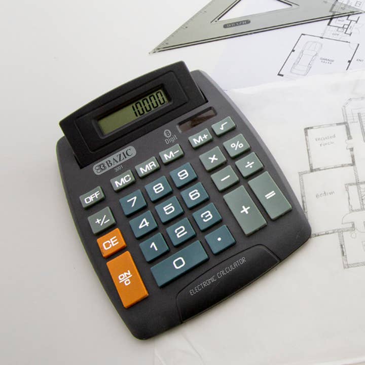 BAZIC Products - Wholesale Calculator - Desktop Calculator Large 8-Digit w/ Adjustable Display1