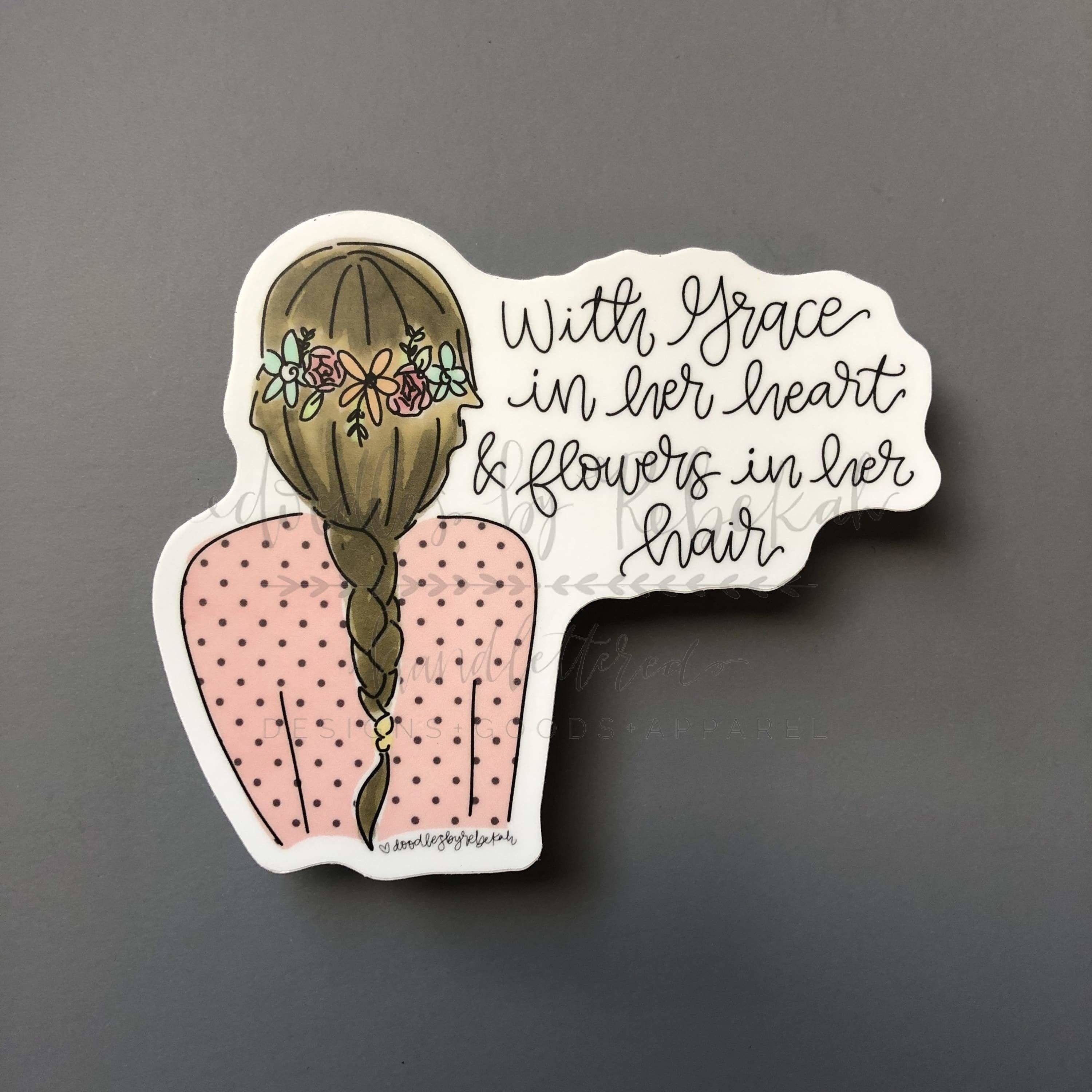 Doodles By Rebekah – Adesivo por atacado – Adesivo Com Graça em Seu Coração0