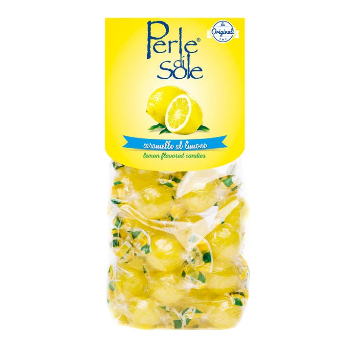 Perle di Sole LLC - Vendita all'ingrosso Caramelle dure - Gocce di limone originali della Costiera Amalfitana (sacchetto da 7.05 oz)