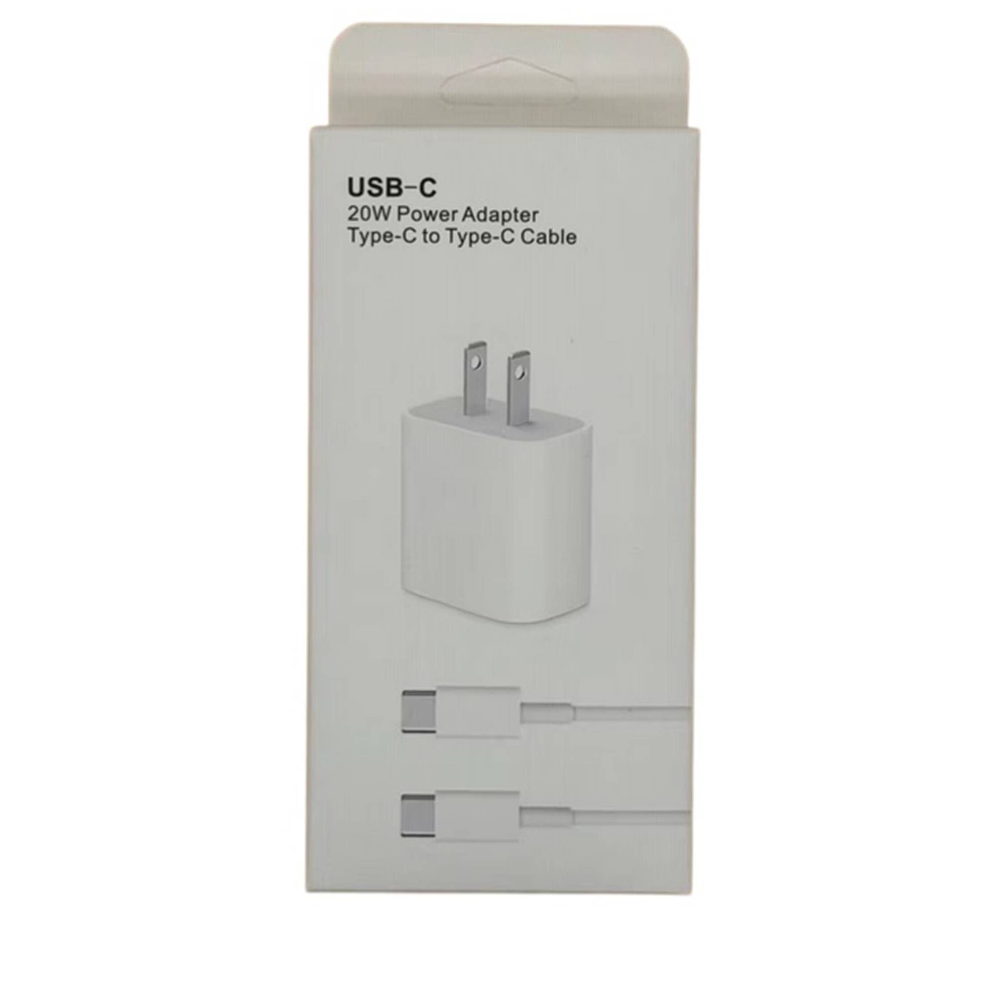 Mighty Wireless - Vendita all'ingrosso Caricatori portatili - Combo caricatore da 20W PD con cavo Type-C a Type-C e caricatore da muro PD2