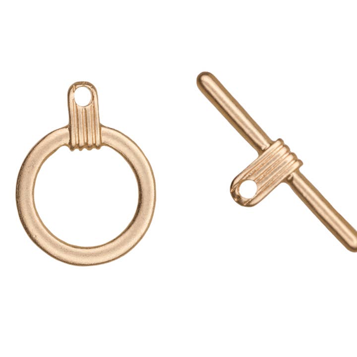 16mm Ring w/23mm Bar Toggle Clasp available in Multiple Finishes - CBS11/330 for wholesale by Continental Beads