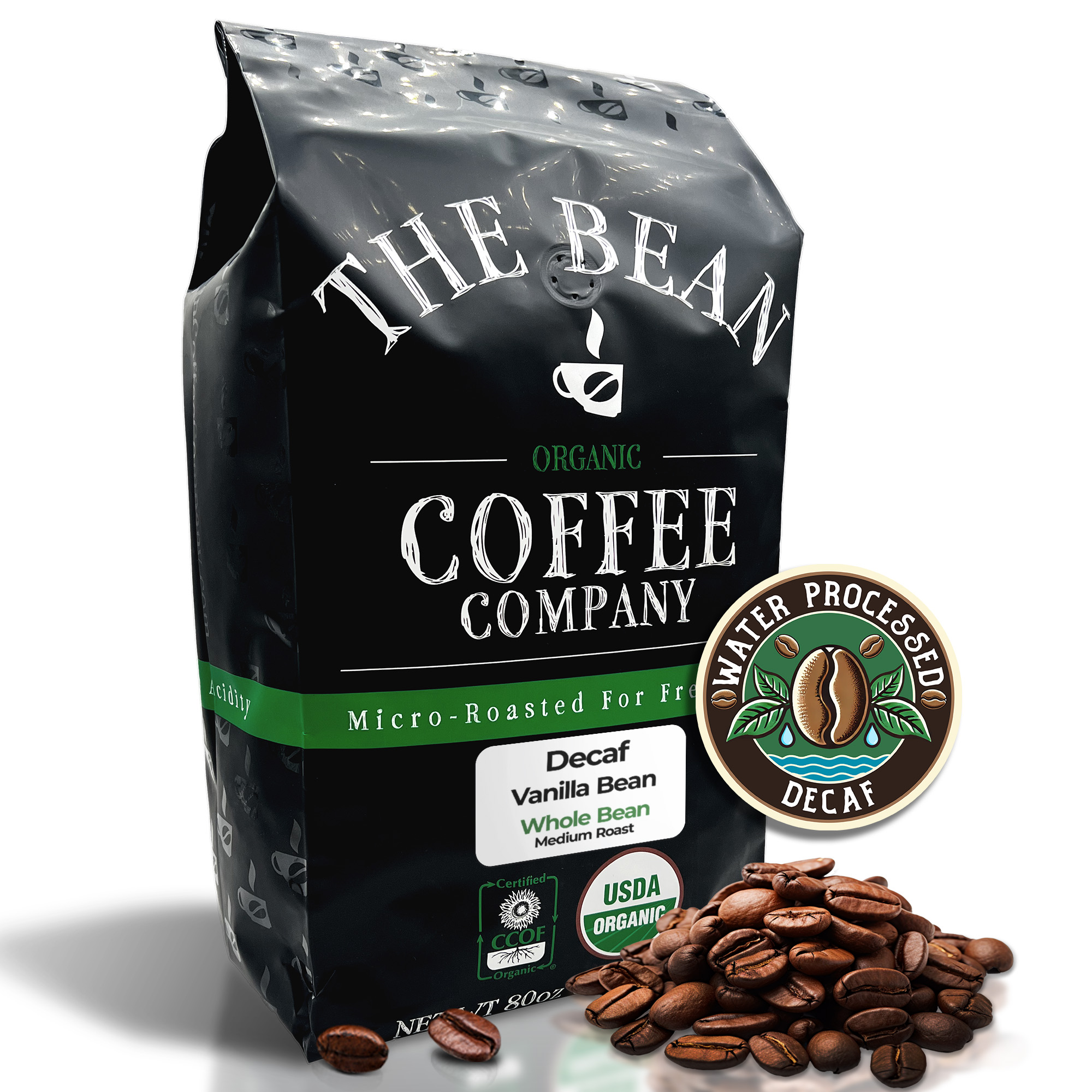 The Bean Coffee Company - Wholesale Ground Coffee - DECAF Organic Vanilla Bean Flavored Coffee11