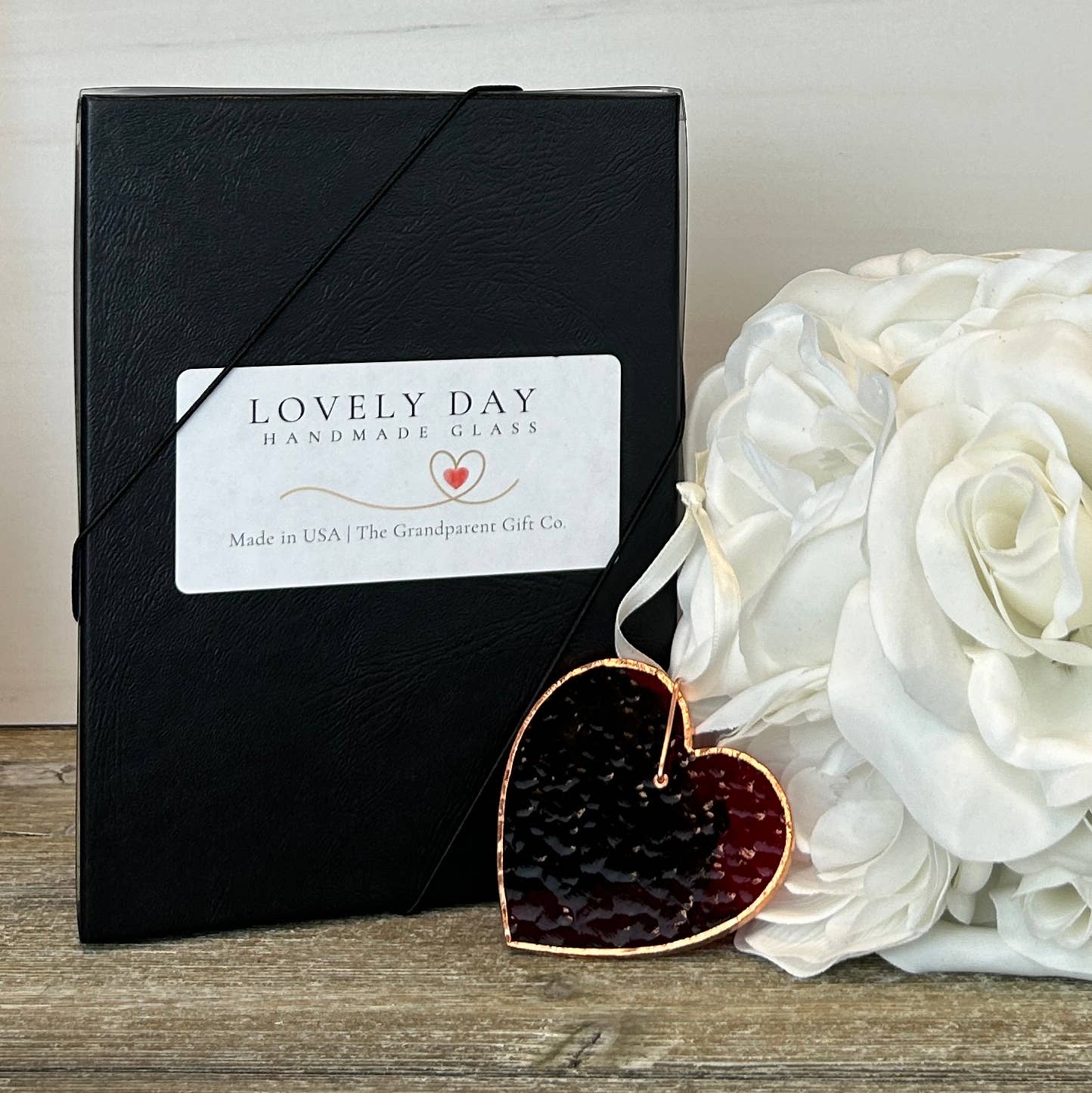 The Grandparent Gift Co. Inc. - Vente Objets de décoration - Pour les parents le jour du mariage : USA Glass Wedding Heart 77354