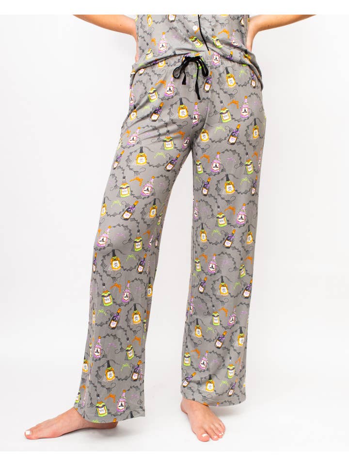 The Royal Standard - Wholesale Sleepwear bottom – women's - Witches Brew Sleep Pants Gray/Multi -Asst.