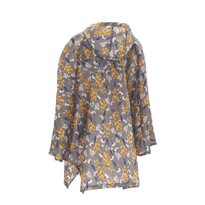 Eco Chic - Venta al por mayor Poncho - Mujer - Poncho Eco Chic impermeable plegable para adultos con flores3