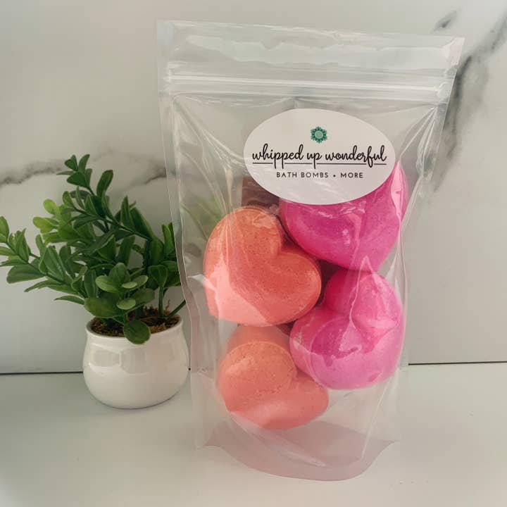 Sweetheart Bath Bomb - Love Spell & Grapefruit Lemongrass for wholesale by Whipped Up Wonderful