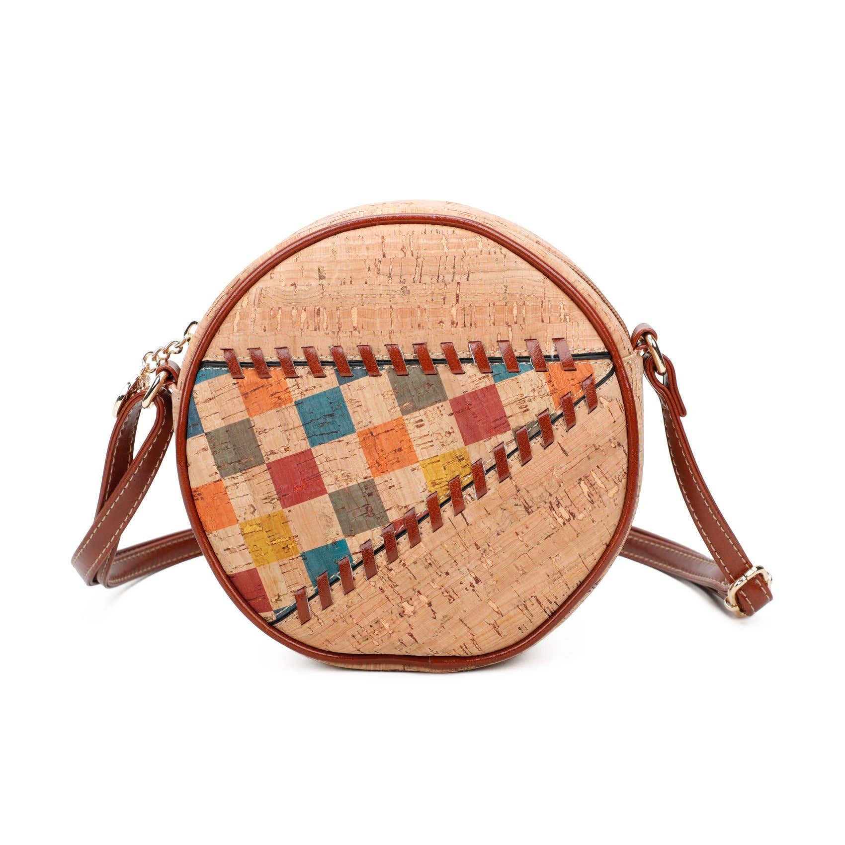 Superbia - Wholesale Crossbody Bag - Women's - Small Round Shape Cork Bag -58872