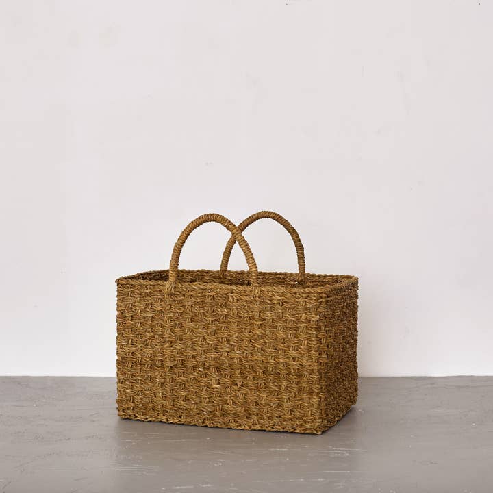 Will & Atlas - Wholesale Basket - Rectangle Gathering Basket, harvest, Chatai Weave, 3 sizes