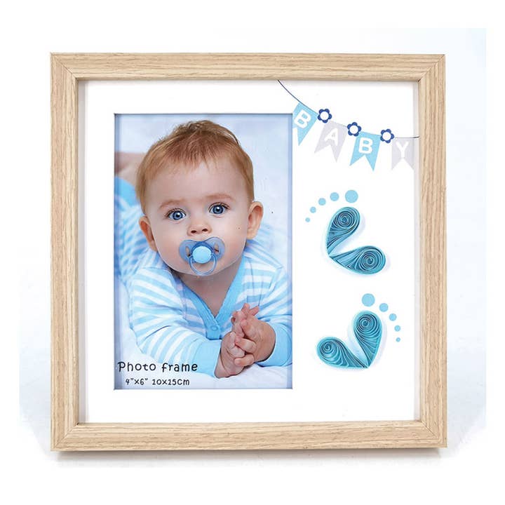 CHILDREN'S PHOTO FRAME 10X15 BLUE for wholesale by Aktual / Dekora Import S.A