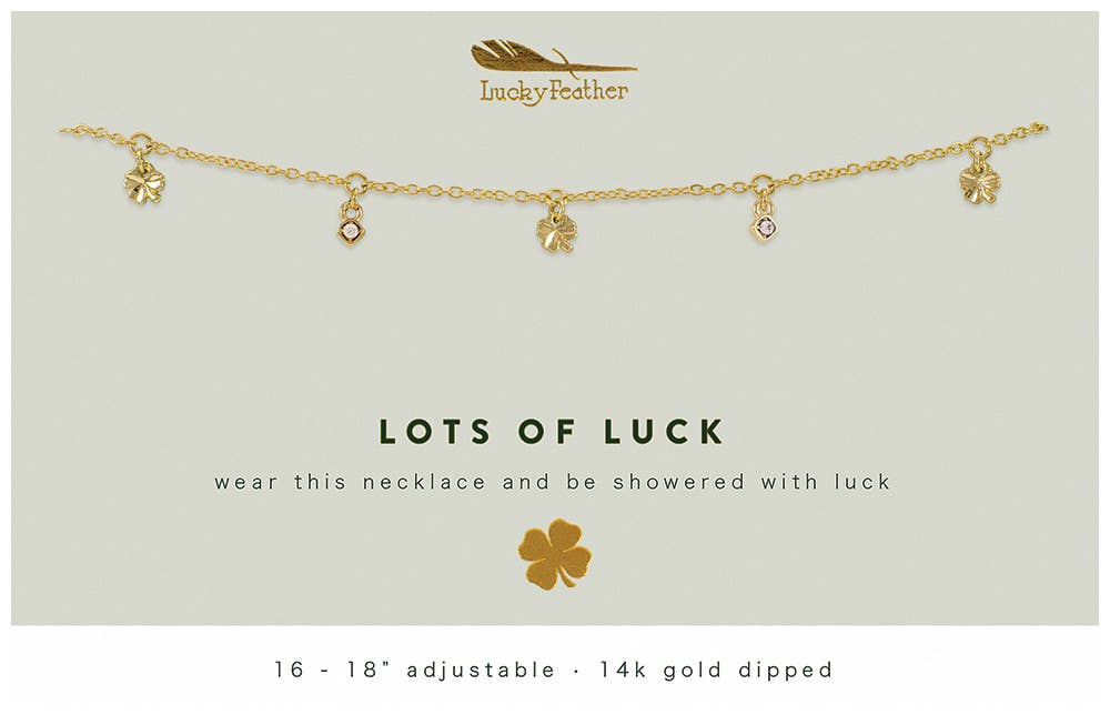 Lucky Feather - Wholesale Retailer Display - Jewelry - Dangle Necklace BUNDLE (6 qty 4pks/24 pc) + Display10