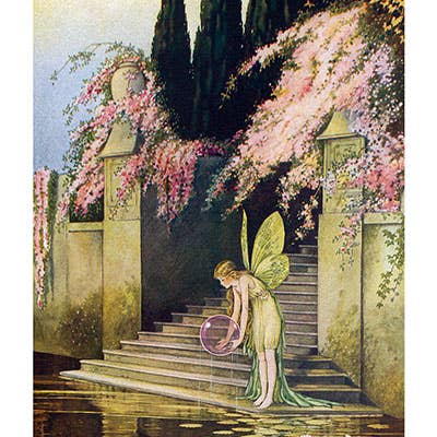 Laughing Elephant - Wholesale Everyday Greeting Card - Fairy With Crystal Orb - Fairies Card1