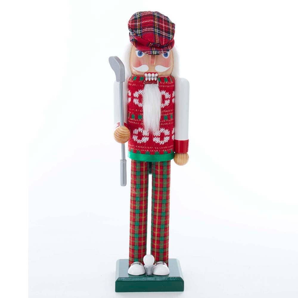 Kurt S. Adler, Inc. - Wholesale Holiday Nutcracker - 15"RED/GREEN GOLFER NUTCRACKER0