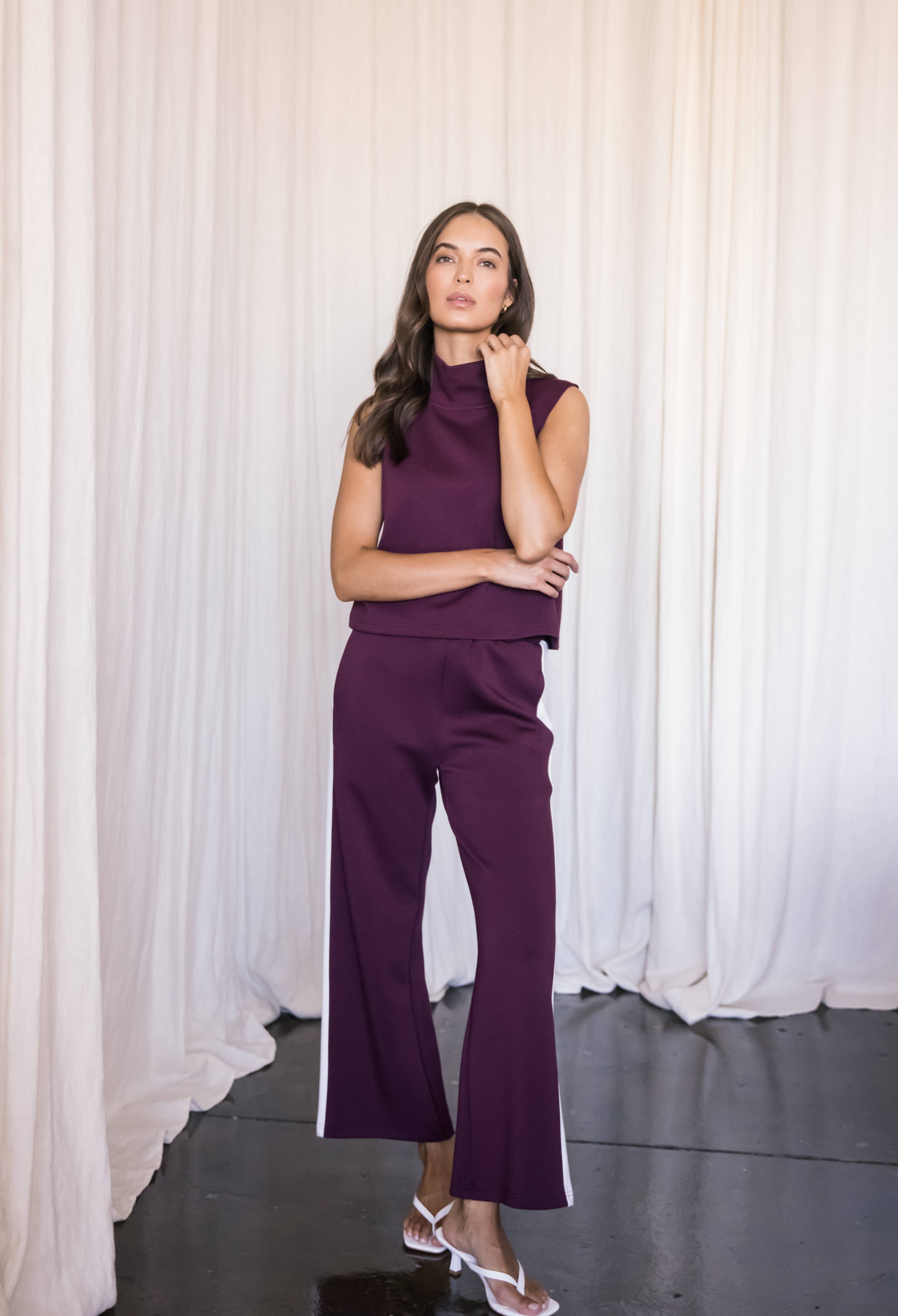 P. CILL - Wholesale Knit Top - Women's - P. CILL Butter Modal Cowl Neck Sleeveless Top4