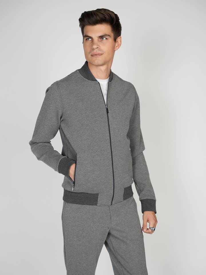 Grey Bomber Pants for wholesale by Luchiano Visconti