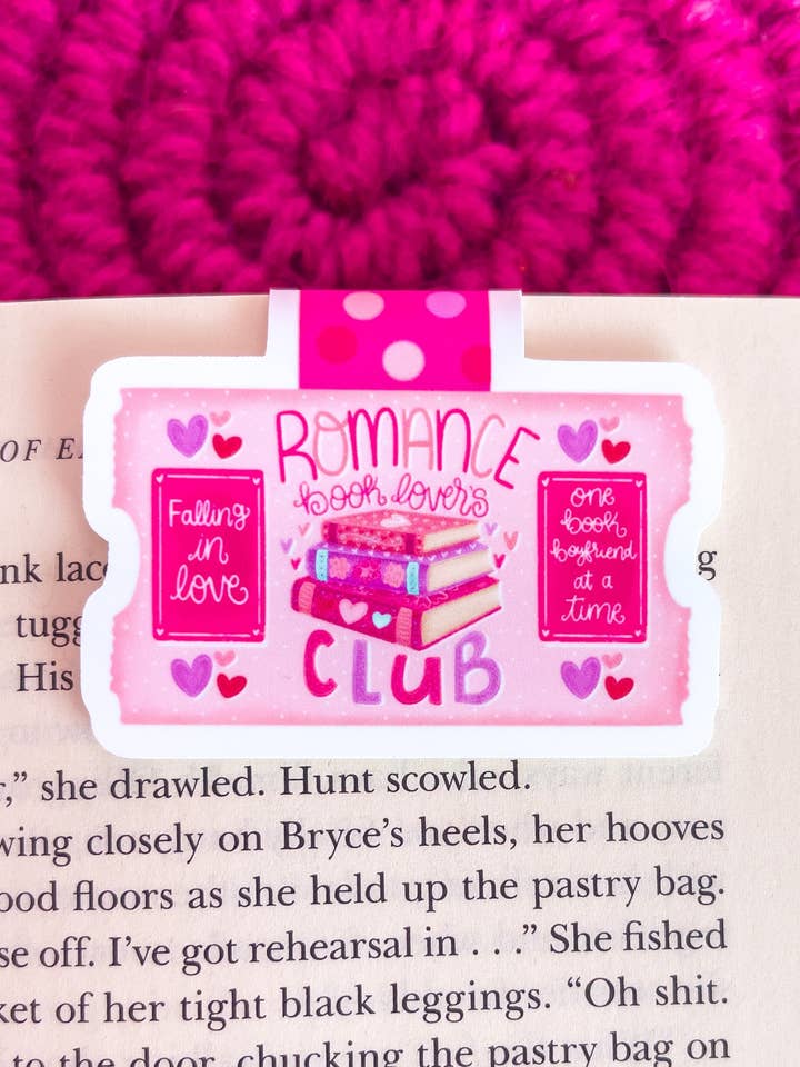 Romance Book Lover's Club Admission Ticket Magnetic Bookmark for wholesale by Emily Cromwell Designs