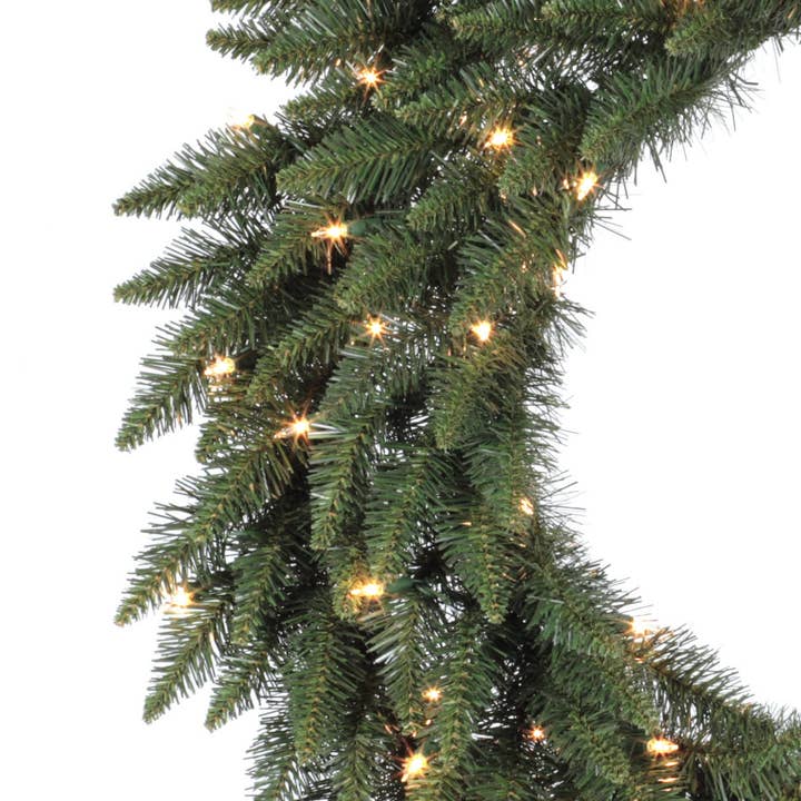 Green Vickerman 60" Camdon Fir Wreath LED 400WW for wholesale on Faire1