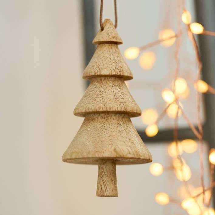 Classic Wooden Tree Ornament – Handcrafted Warmth for wholesale by shesay