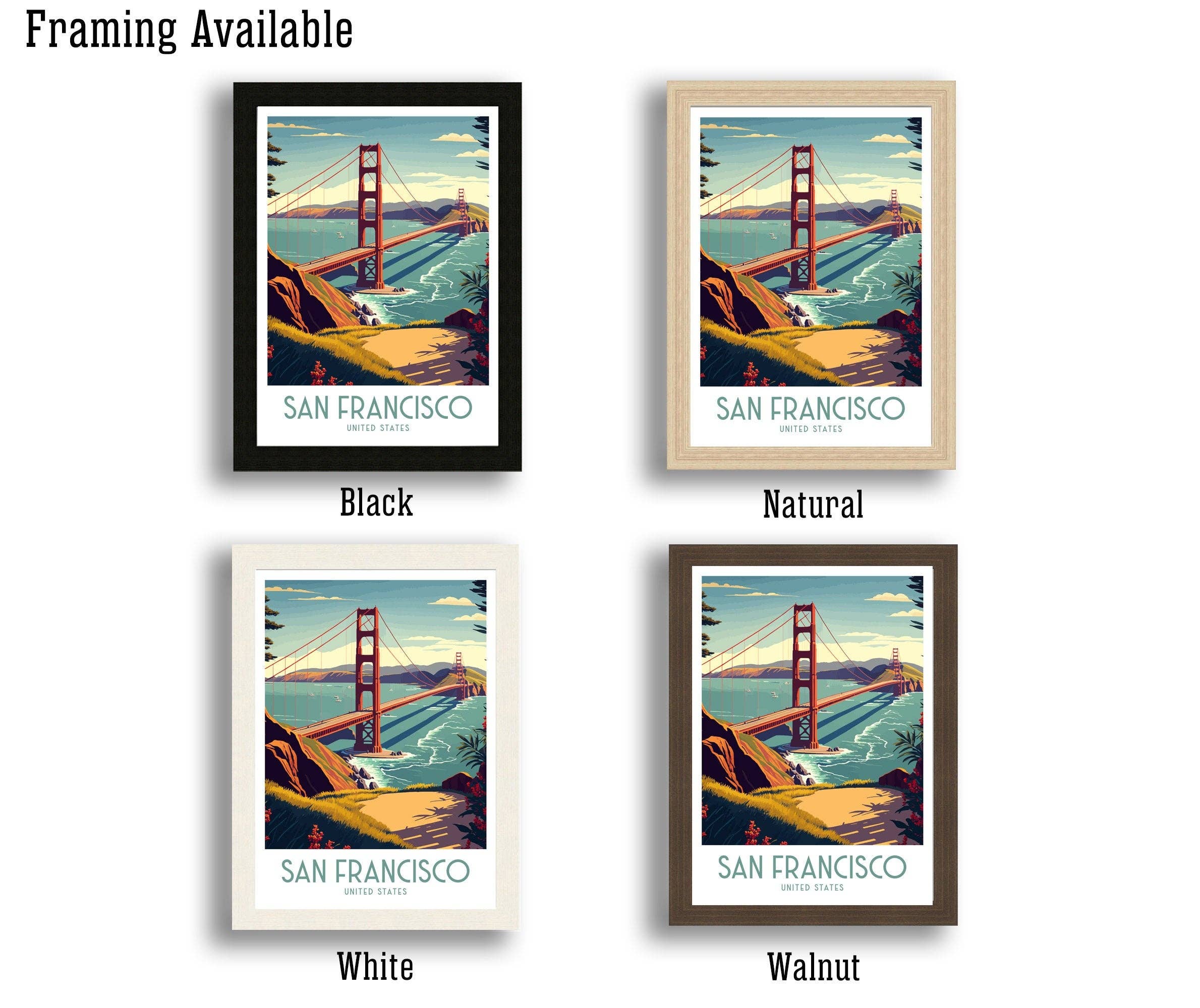 InkNPrintz – wholesale Poster – San Francisco Travel Poster7