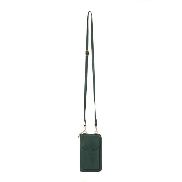 Minori Leather - Wholesale Crossbody Bag - Women's - Billie Leather Wallet Crossbody Bag – Women – Forest Green7