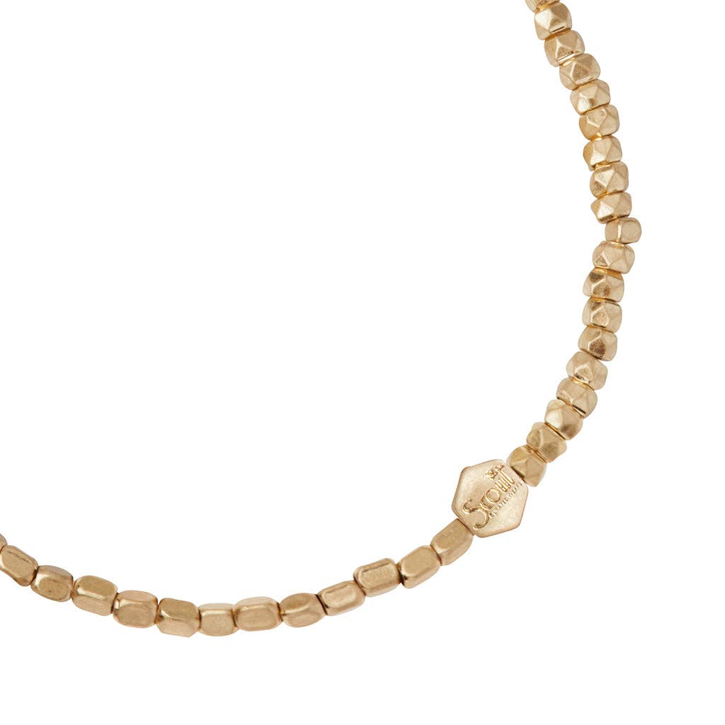 Scout Curated Wears - Wholesale Beaded Bracelet - Mini Metal Stacking Bracelet - Gold1