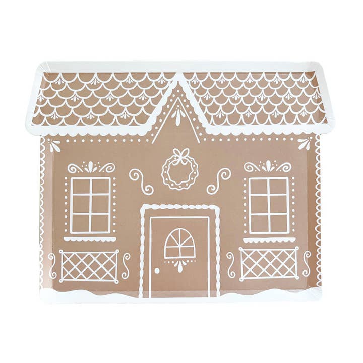 Grandes assiettes Baking Spirits Bright Gingerbread House pour la vente par Jollity & Co. + Daydream Society