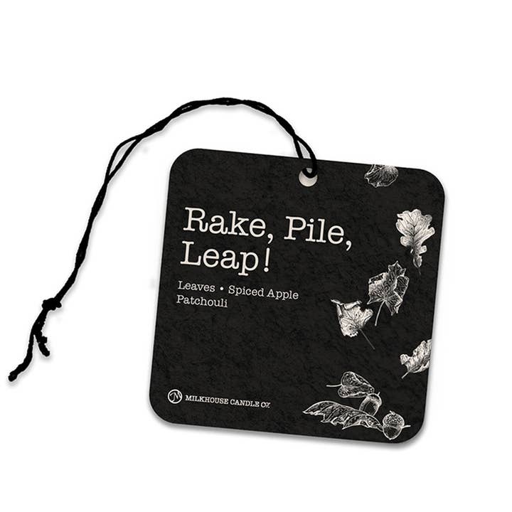 Car Freshener: Rake, Pile, Leap! for wholesale by Milkhouse Candle Company