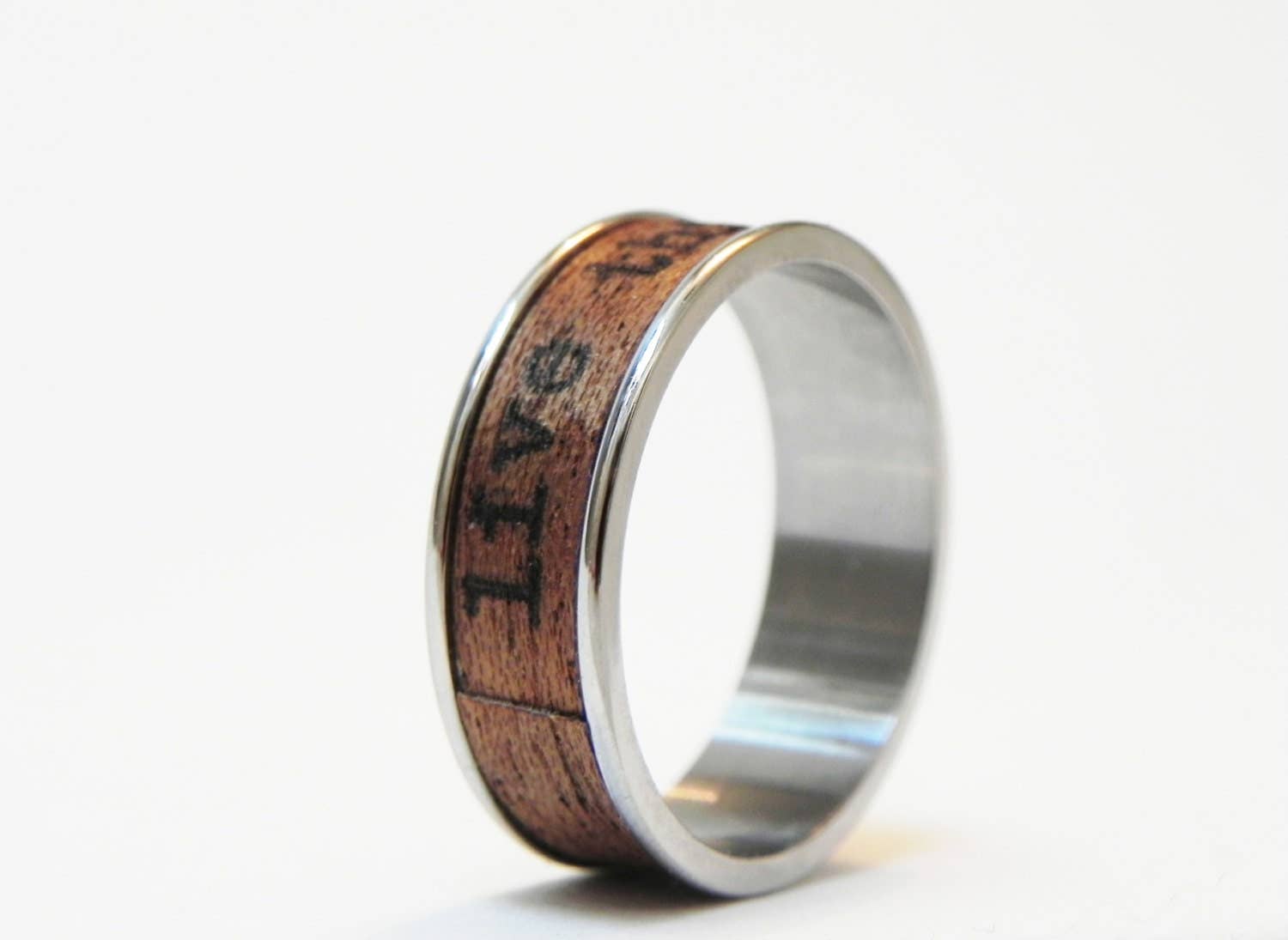 Resolute Star – wholesale Band/stacked ring – Wood Ring "live This Moment" : Men Engagement Ring3