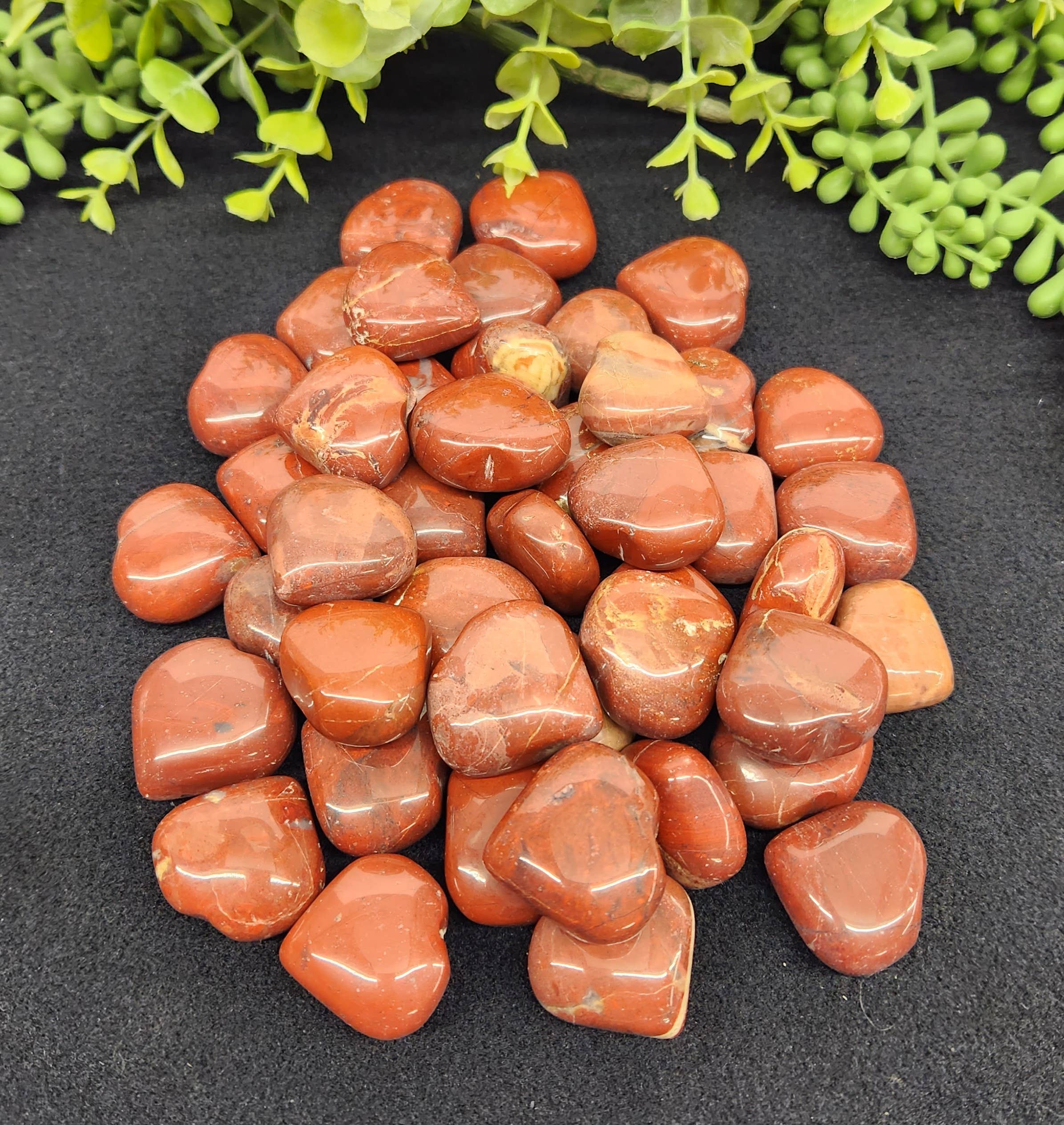 Meraki Gemstones - Wholesale Spiritual Stone/Crystal - Red Jasper Hearts-0.5kg/1.1lbs (30x30x15mm or 3cm)3
