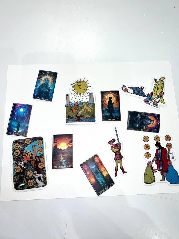 Paquete de Pegatinas Premium de Tarot para venta al por mayor de Oils and Auras